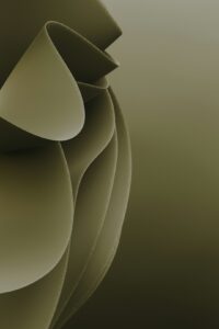 Abstract design with flowing, curled shapes.